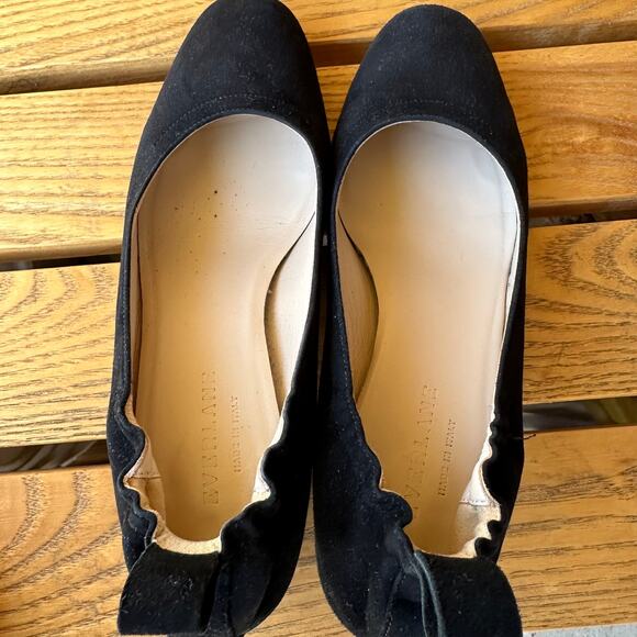 Everlane The Day Heel Womens 7 Black Suede Italian Leather Slip On Classic Work - Picture 8 of 11